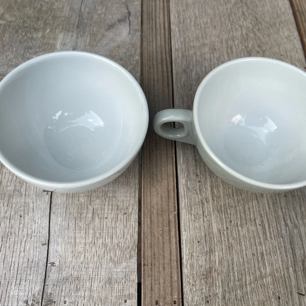 Shenango 50’s Retro MCM Gray & Pink Dinner Plate Tea Cup & Saucer Set